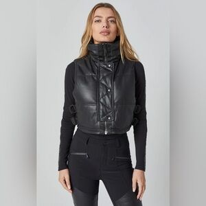ALP N ROCK Faux Leather Vest - Black - Size S - Worn Once, Like New